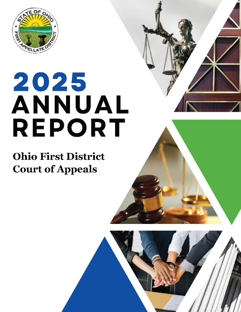 2025 Annual Report Cover Page with a green and blue theme