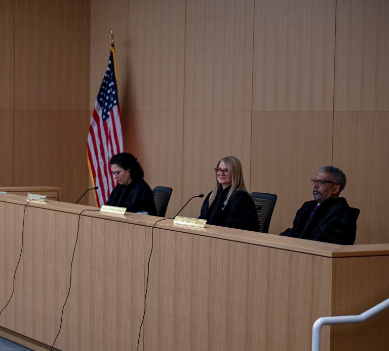 Judges Zayas, Kinsley, and Moore hear oral arguments at the University of Cincinnati